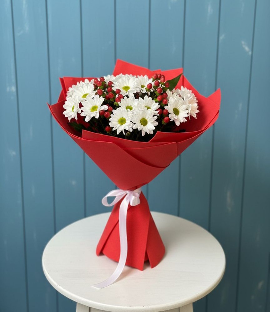 Букет цветов из: Хризантемы в поселке имени Воровского