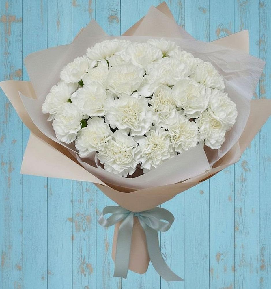 Букет цветов из: Гвоздики в поселке имени Воровского