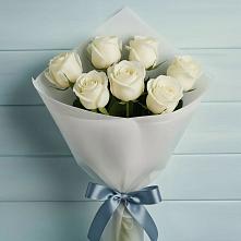 Букет 7 Белых роз Эдлесс Лав #REPLACE_PRED# поселке имени Воровского