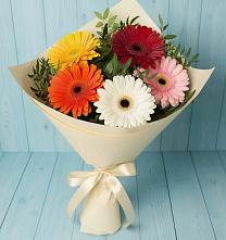 Букет цветов из:  Герберы в поселке имени Воровского