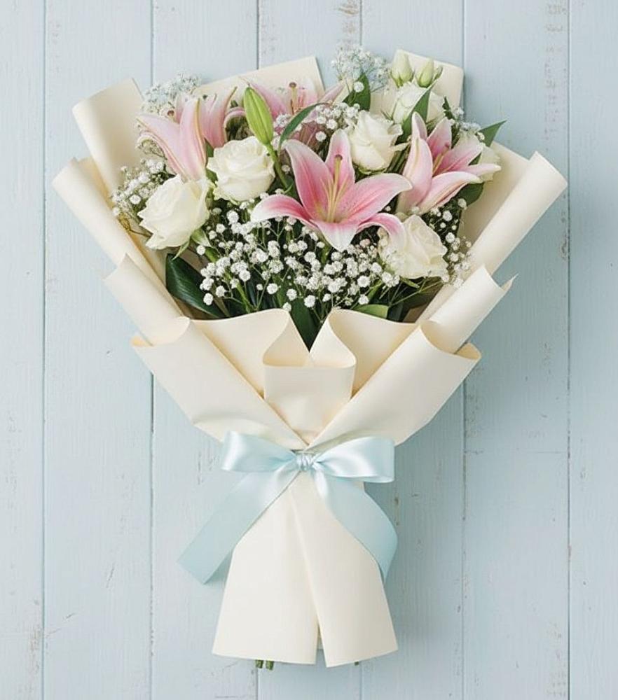 Букет цветов из: Лилии в поселке имени Воровского