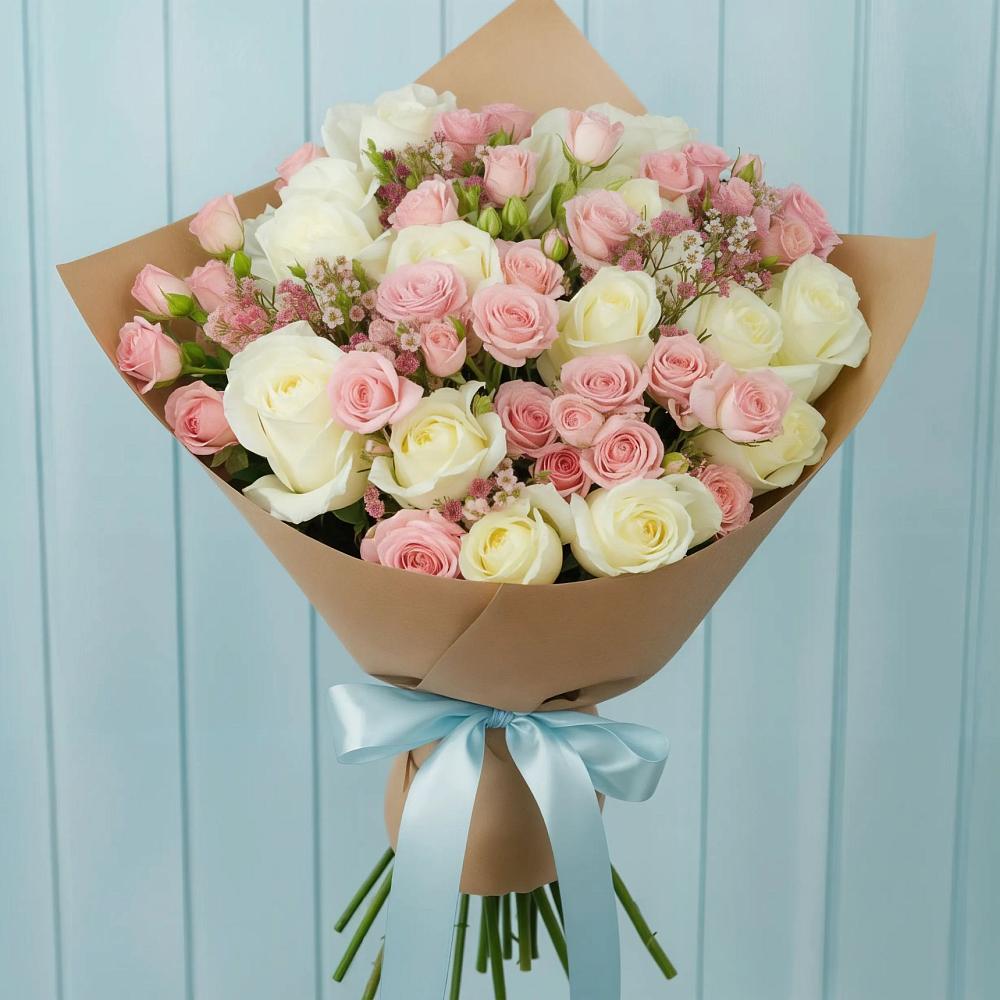 Букет цветов из: Розы в поселке имени Воровского