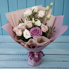 Букет цветов из:  Розы и Лизиантусы #REPLACE_PRED# поселке имени Воровского