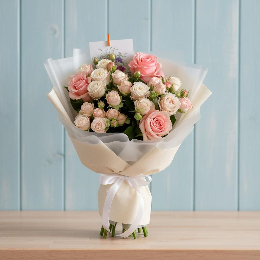 Букет цветов из: Розы в поселке имени Воровского