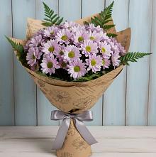 Букет цветов из:  Хризантемы в поселке имени Воровского