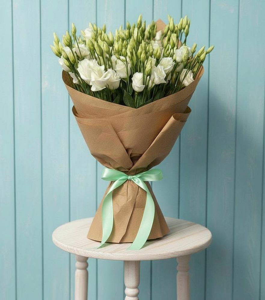 Букет цветов из: Лизиантусы в поселке имени Воровского