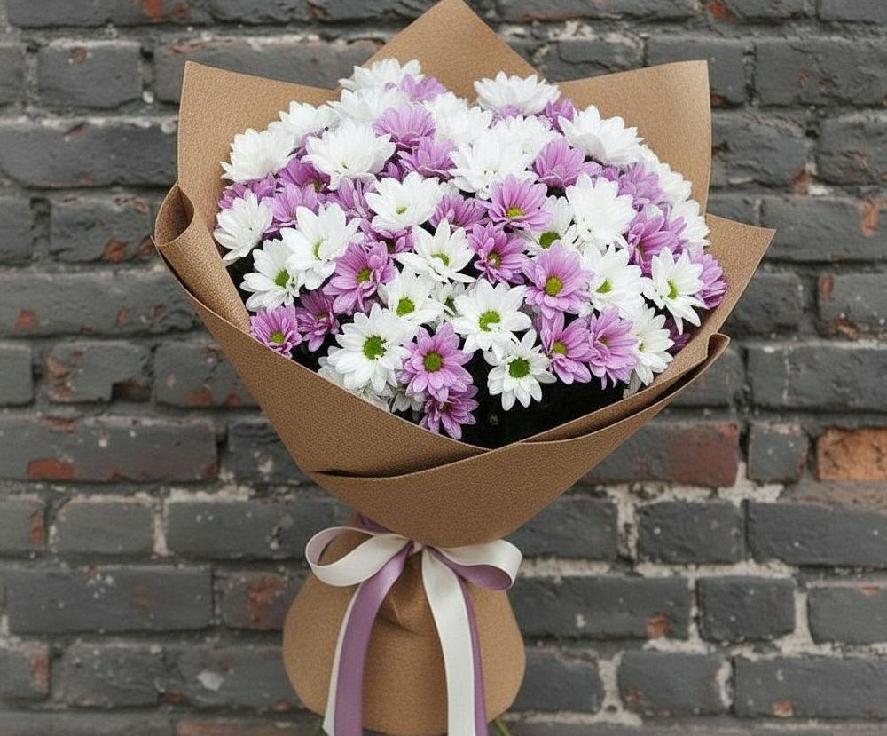 Букет цветов из: Хризантемы в поселке имени Воровского