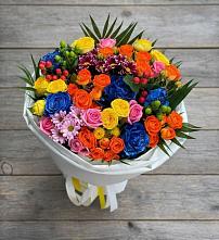 Букет цветов из:  Розы и Хризантемы в поселке имени Воровского