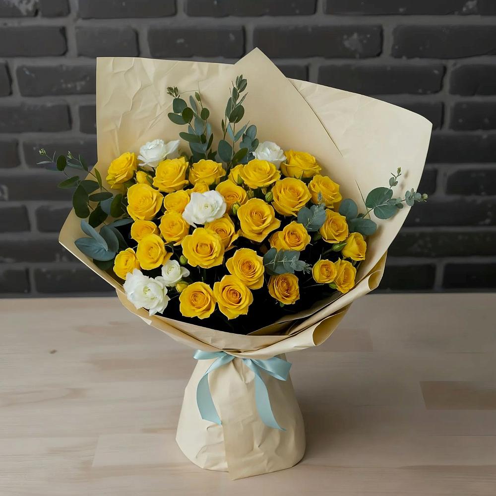 Букет цветов из: Розы в поселке имени Воровского