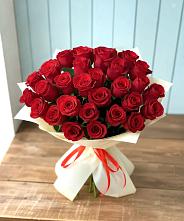 Букет 29 Красных роз в поселке имени Воровского
