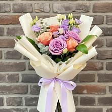 Букет цветов из:  Лизиантусы и Розы #REPLACE_PRED# поселке имени Воровского