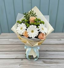Букет цветов из:  Герберы, Розы и Хризантемы #REPLACE_PRED# поселке имени Воровского