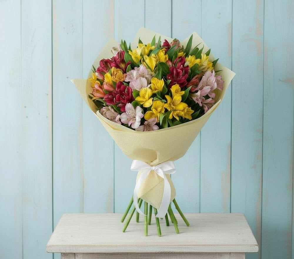 Букет цветов из: Альстромерии в поселке имени Воровского
