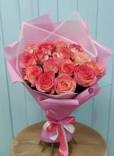 Букет 15 Розовых роз Равель в поселке имени Воровского