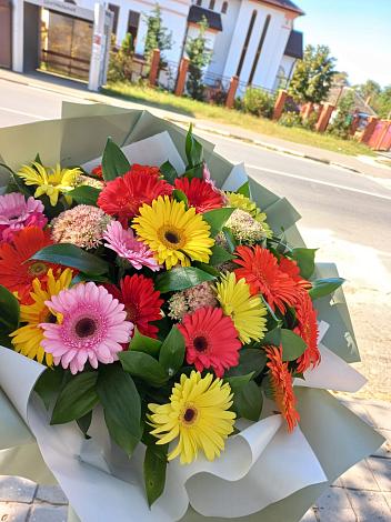 Букет цветов из: Герберы в поселке имени Воровского