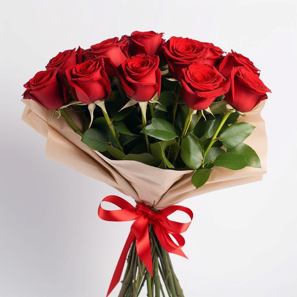 Букет 11 Красных роз Эдлесс Лав в поселке имени Воровского